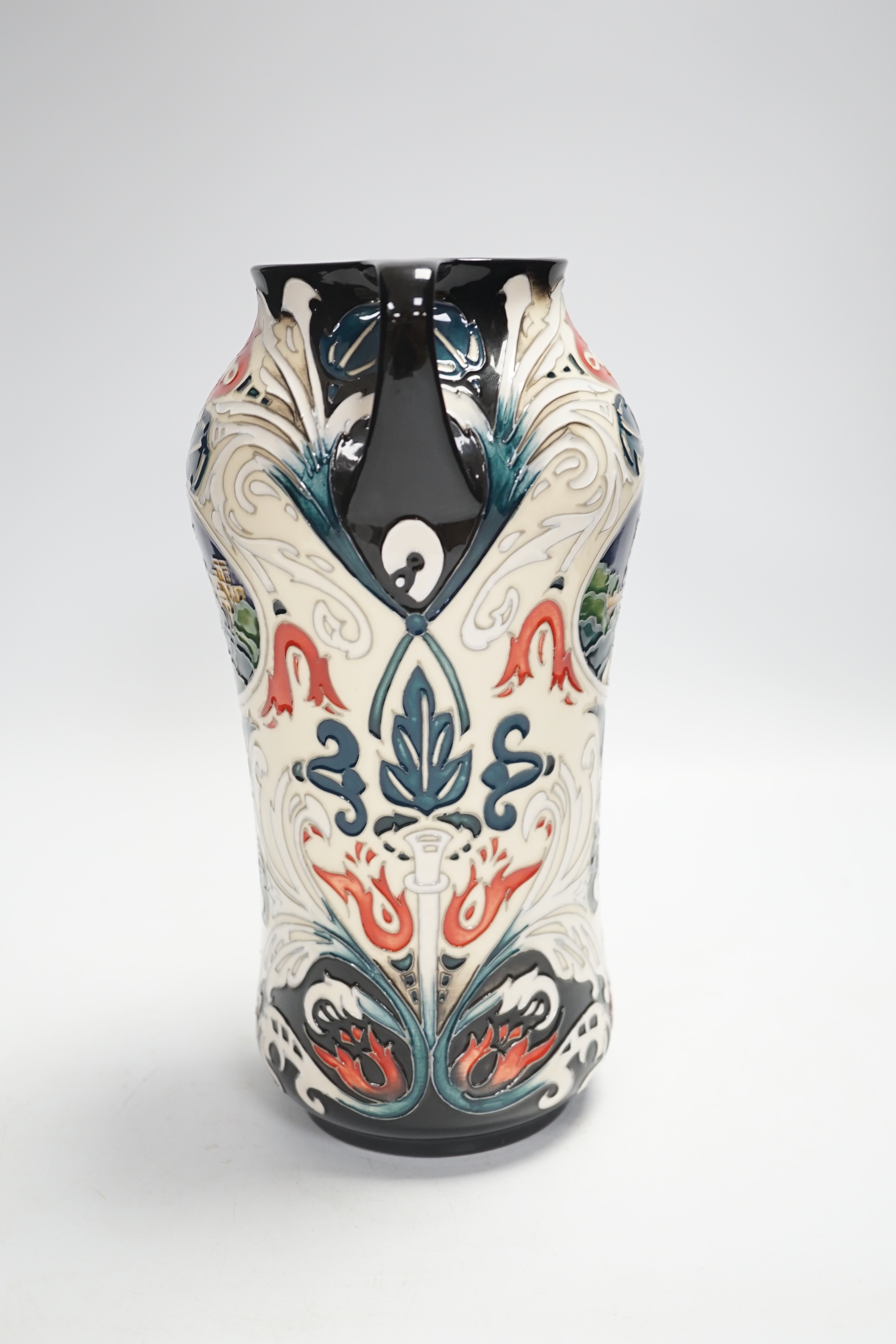 A Moorcroft ‘Windsor Castle’ trial vase by Paul Hilditch, 25.5cm